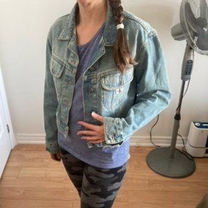 Calvin Klein Women's Cropped Denim Jacket Size S